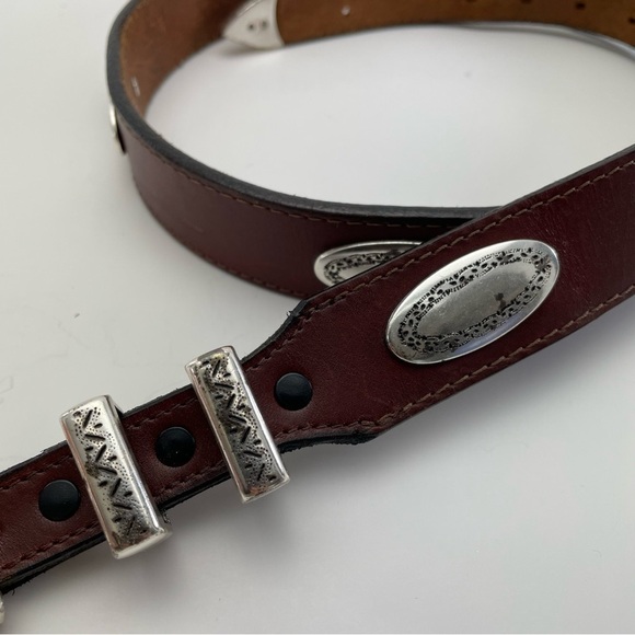 Brighton Leather Belt with Silver Hardware - Picture 2 of 12
